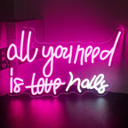 WLHOPE All You Need is Nails Neon Sign - Pink LED Signs with USB Connectivity for Bedroom, Home Bar, Girls Room, Beauty Shop, Nails Room - Gift for Girls