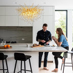 31.5 Inch Modern Crystal Chandeliers,10-Light Gold Tree Branch Chandelier Hanging Light Fixtures,Raindrop Chandeliers for Dining Room,Living Room