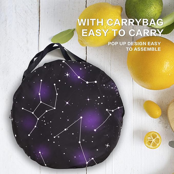 Bed Tent Full Bed Canopy Portable Dream Tent for Adult Indoor Sleeping Tents with 2 Doors Breathable Private Space Tents, Starry Constellation