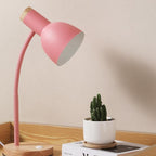 Table Lamp,Wooden Adjustable Desk Lamp,Dorm Lamp&Bedside Lamp for Living Room, Bedroom, Kids Room (Pink)