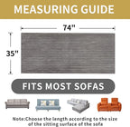 HAOMAIJIA Waterproof Couch Cover for Dogs Washable,Fuzzy Pet Couch Covers for Sofa,Thick Soft Dog Bed Cover Non-Slip Couch Covers for 3 Cushion Couch Sofa Pet Friendly (Grey, 35" x 74")