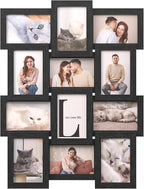 SONGMICS Collage Picture Frames, 4x6 for Wall Decor Set of 12, Multi Family Photo for Gallery Decor, Hanging Display, Assembly Required, Ink Black URPF26BK