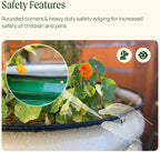 Vego garden 32" Tall 42" Round Raised Garden Bed Raised Bed Planter Box for Vegetables Flowers Patio-Olive Green