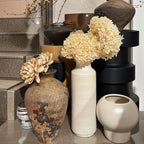 Farmhouse Large Ceramic Vase for Living Room Bedroom 15.75'' Flower Vase for Fake Plant Home Decor Office Table Shelf Fireplace Centerpieces Retro Vintage Classic Modern Rustic