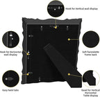 8x10 Vintage Picture Frame with Embossed Flower Design, Black Ornate Frame for 8x10 or 5x7 Pictures with White Mat, Hand-Crafted Resin Antique Frames for Tabletop & Wall Hanging, Home Decor (Black)