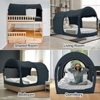 LEEDOR Bed Tent Dream Tents Bed Canopy Shelter Cabin Indoor Privacy Warm Breathable Pop Up Twin/Full/Queen for Kids and Adult Patent Pending(Mattress Not Included)