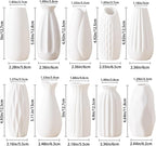 5'' White Ceramic Bud Vases Set of 10,Small Vases in Bulk for Flowers,Mini Vases for Centerpieces,Modern for Floral and Pampas Grass,Boho for Wedding,Party,Table Home Decor
