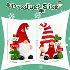 Christmas Gnomes Decorations for Home 2 PCS Xmas Desk Figurines Indoor Resin Collectible Statue Cute Holiday Ornament for Table Home