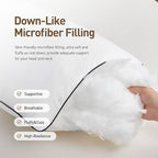 Acanva Cooling Bed Pillows for Sleeping Set of 4, Hotel Quality with Premium Soft and Supportive 3D Down Like Filling for Back, Stomach, or Side Sleepers,Machine Washable, King(Pack of 4), White