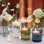 Glass Cylinder Vases for Centerpieces - 4 Inch Small Flower Vase for Wedding Decorations, Clear Glass Flower Vases Floating Candle Holder for Table Centerpiece Wedding Home Decor (6 Pack)