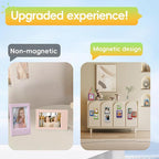 40 Pack Magnetic Picture Frame 2x3 Picture Frame Bulk Mini Picture Frames Set For Fujifilm Instax Frame Cute Multiple Colorful Photo Frames for Refrigerator Wallet Size Picture Frames