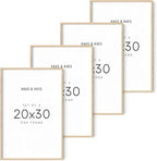HAUS AND HUES 20x30 Picture Frames Set of 4 - 20x30 Inch Frames, Beige