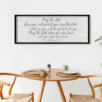 ZZJJHYWGQ Christian Wall Decor Numbers 6:24-26 Bible Verse Catholic Sign 40"×15" for Living Room Religious Scripture Art Christ Jesus Family Large Wooden Framed Home Hanging (Black)