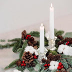 50 Pieces Glass Taper Candle Holders Bulk Clear Glass Taper Candlestick Holders for Wedding Table Centerpiece Party Decoration 2.2 Inch