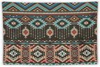 HZOHNAGO Aztec Tapestry Turquoise Blue and Brown and Native American Tribal Pattern Printed Wall Tapestry Wall Hanging for Bedroom Living Room Dorm 90" W x 60" H