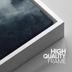 SIGNWIN Framed Canvas Print Wall Art Woodland Nursery Decor Set Misty Mountain Range Pine Tree Forest Nature Realism Decorative Rustic Chic for Living Room, Bedroom, Office - 24"x36"x3 White