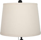 Bedside Table Lamps Set of 2: Tall Black Table Lamps for Living Room End Table | Height Adjustable 3-Way Dimmable Nightstand Lamp with Pull Chain Switch Modern Lamps for Bedroom Office(Bulbs Included)