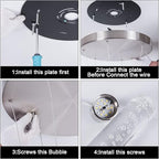 Modern Chandeliers for high Ceilings, Brushed Nickel Foyer Pendant Lighting with Preminum Bubbles, Pendant Lights Kitchen 6-Lights Dimmmable for Foyer Dining Room, Kitchen Island,Bars…