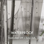 AmazerBath Transparent Black Shower Curtain Liner, 72x72 Shower Liner, Lightweight Plastic Shower Curtain Liners, Cute Waterproof Shower Liner for Bathroom with 3 Magnets and 12 Grommet Holes