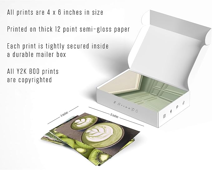 Y2K BOO Matcha Green Wall Collage Kit - 50 Aesthetic Posters for Room Decor, Perfect for Dorms and Bedrooms, Trendy Green Wall Art for Teen Girls and Modern Spaces