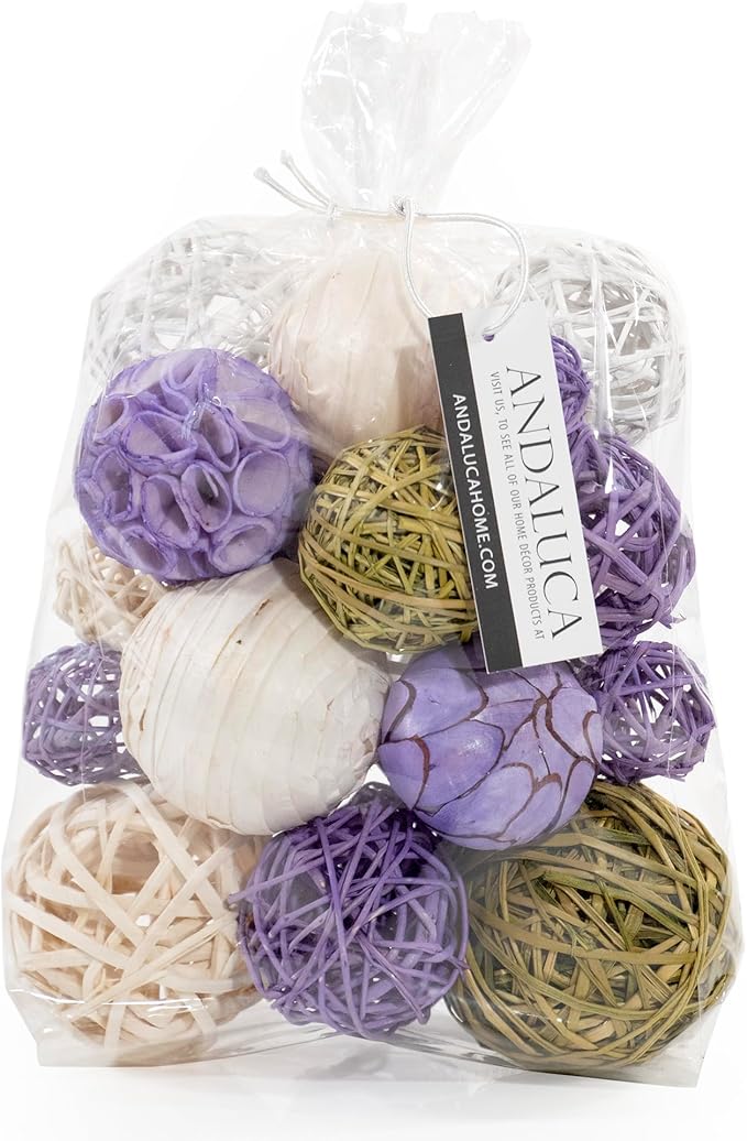 ANDALUCA Decorative Balls Bag Bowl Filler Home Decor (Lavender)
