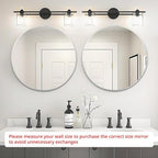 Fabuday Silver Round Mirror 30 Inch - Big Circle Mirror for Bathroom, Living Room, Hallway, Entryway, Matte Aluminum Frame Circular Mirrors for Wall Decor