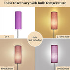 PARTPHONER Floor Lamp for Living Room, Modern Standing Lamps with Lampshade, Minimalist Tall Lamp with Foot Switch for Living Room, Bedroom, Kids Room, Office(Bulb Not Included)