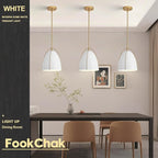 10in Dome Pendant Light White Kitchen Island Pendant Lighting Modern White & Gold Pendant Lights Fixture for Dining Room Kitchen Sink, E26