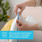 LINENSPA Shredded Gel Memory Foam Pillow – Cooling Bed Pillow – Side, Stomach, and Back Sleepers – Queen