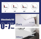 HOMBYS Wedge Pillow Headboard for Bed Gap,Foldable Bed Wedge Gap Filler Full Size,Matterss Gap Filler,Multi Functional Bed Crack Pillow, Fill The Gap (0-7") Between Your Headboard and Mattress,White