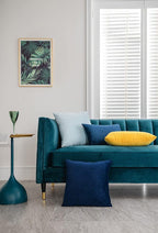 Couch Pillow Cases 24x24 Navy: 2 Pack Cozy Soft Velvet Square Throw Pillow Covers for Farmhouse Home Decor