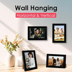 FIXSMITH 4x6 Picture Frame, Black Photo Frames with HD Plexiglass for Wall Hanging or Tabletop Display, 1 Pack