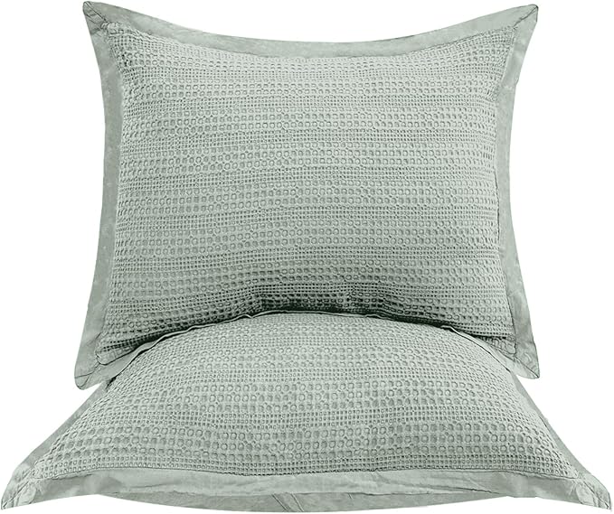 Standard Pillowcase Set of 2 20X26 Pillow Covers Cotton Bed Pillow Shams Soft Decorative Pillow Cases with Envelope Closure, Sage Green