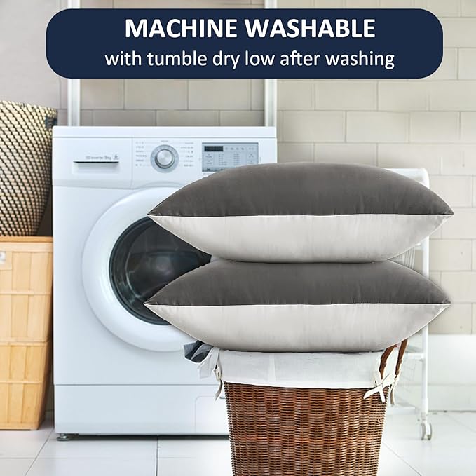 Bed Pillows for Sleeping - Pillows Queen Size Set of 2 Cooling Luxury Hotel Quality Pillow with Premium Plush Soft Down Alternative Fill for Side Back or Stomach Sleepers - Black, Pack of 2