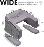 Reading Gaming Pillow for Lap Desk - Soft Arm Rest Pillow for Adult, Memory Foam Stand Pillow with Pocket for iPad, Laptop, Crochet, Sitting in Bed Couch Floor Sofa, Gamer Gift for Men Women