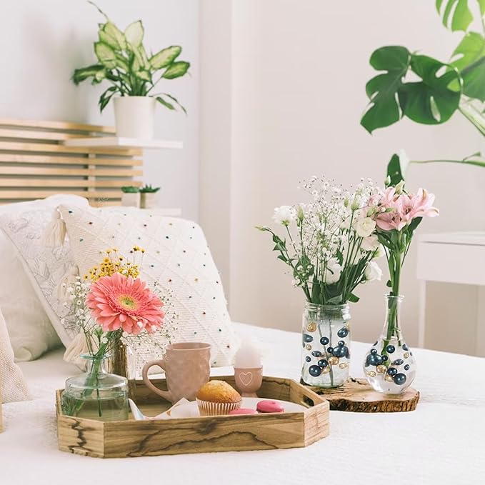 Navy Blue Vase Filler | 150PCS Pearls Bead for Centerpieces Vases | 8/14/20 mm No Hole Beads, Fake Pearls for Wedding Birthday Theme Party Table Centerpieces Decor