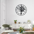 24inch/60cm Large Tree of Life Wall Clocks for Living Room Decor,Bedroom,Battery Operated Big Metal Decorative Analog Silent Non Ticking Wall Clock,Room Wall Decor (Tree of Life, 24 inches)