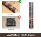 Floor Mat for Home 4×6ft, Easy Clean Plastic Rug-Like Pattern Area Mat for Living Room, Waterproof Vinyl Area Rug for Under Kitchen Table, No Slip Soft Vintage Rug for High Traffic Area (Brown)