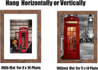 11x14 Picture Frame Set of 6, Display Pictures 8x10 with Mat or 11x14 Without Mat for Wall Mounting,Rustic Brown