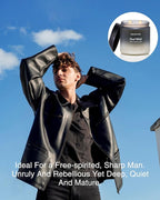 M&SENSE Sage Citrus Scented Candles for Men, 2 Wick 11.6oz Slow Burn 70 Hours Large Natural Soy Wax Clean Candle, Black Candle Luxury Manly Candles Home Fragrance Holiday Candle for Him