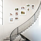 Picture Frames Set of 10 White, Bulk MDF Frames for 8x10, 5x7, 4x6 Photos Real Glass for Wall or Tabletop