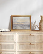 HUARCEY Gold Framed Vintage Wall Art for Living Room, Landscape Painting Prints Shelf Decor for Kitchen, Aesthetic Bedroom Wall Art, Christmas Gifts for Friends or Family (Sea or Sky - 12"x16")