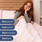 Queen Sheets Set 6 Piece - Includes 4 Pillowcases - Bed Sheets Queen Size - Soft Hotel Luxury Bedding - Cooling, Comfy & Breathable - 1 Flat & 1 Fitted & 4 Pillowcases w/ Deep Pockets - Lavender Pink