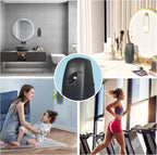 Automatic Air Freshener Spray Dispenser (2-Pack) ，Free Standing or Wall Mounted Automatic Aerosol Spray Dispenser Adjustable Aromatherapy Machines for Bedrooms, Bathrooms,Offices, Hotels (Black)