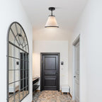 White Linen Pendant Lights for Kitchen Island Hemp Rope Black Hanging Pendant Light with Linen Lampshade 10in Transitional Pendant Light for Kitchen Sink Entryway Dining Room