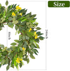 24 Inch Eucalyptus Greenery Wreaths for Front Door, Large Artificial Outdoor Spring Summer Wreath for Porch, Window, Farmhouse, Home Decor - All Seasons