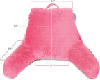 Nestl Reading Pillow for Kids, Small Bed Pillow, Back Pillow for Sitting in Bed, Memory Foam Chair Pillow, Reading & Bed Rest Pillows, Light Pink Back Pillow for Bed, Arm Pillow with Pockets