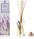 Urban Naturals Lavender Fields Oil Essential Oil Reed Diffuser Set with Real Lavender Stems! French Blossoms, Geranium & Clary Sage | #1 Gift Idea for Aromatherapy & Stress Relief | Vegan | USA Made
