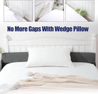 HOMBYS Wedge Pillow Headboard for Bed Gap,Foldable Bed Wedge Gap Filler Queen Size,Matterss Gap Filler,Multi Functional Bed Crack Pillow, Fill The Gap (0-7") Between Your Headboard and Mattress,Grey