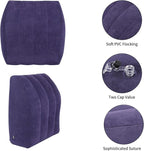 Leg Elevation Pillow, Inflatable Wedge Pillows for Sleeping, Knee Pillow for Legs Relax Muscles and Comfort Reduce Swelling,Injury,Recovery (25.5 x 23.5 x 8.5 inches)